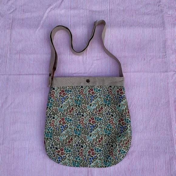 Son de Flor linen reversible Meadow crossover shoulder bag - Picture 6 of 9
